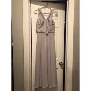 Amsale Bridesmaid Dress Chiffon Dove “Cerisa”